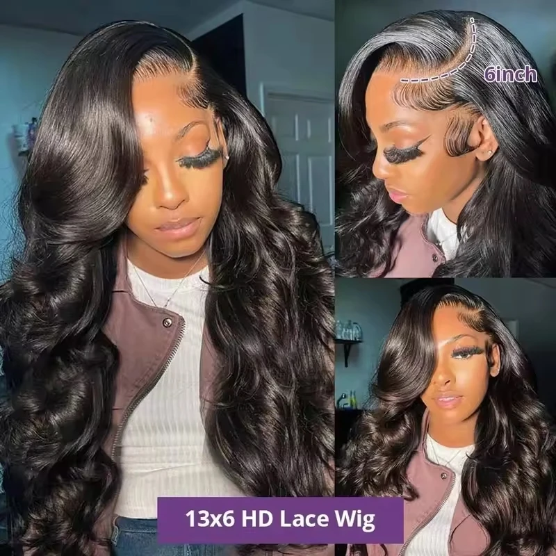 Body Wave 28 30 Inch 200 Density HD Lace Frontal 13X4 13X6 Human Hair Wigs Brazilian Glueless Lace Front Wig For Women 2