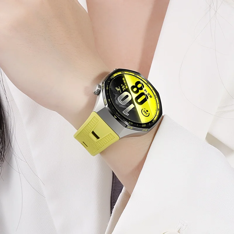 Enhanced Product Title: Premium No Gaps Silicone Strap - Breathable Replacement Bracelet Band