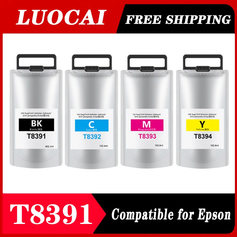 

Совместимый чернильный картридж T8391 T8392 T8393 T8394 для EPSON WF-R8590DTWF D3TWFC DTWFC, чернильный картридж, чернильный пакет
