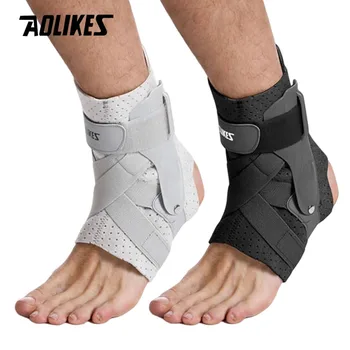 AOLIKES 1PCS Sports Ankle Brace Compression Sleeve for Ankle Sprains, Ankle Support Plantar Fasciitis Socks for Basketball