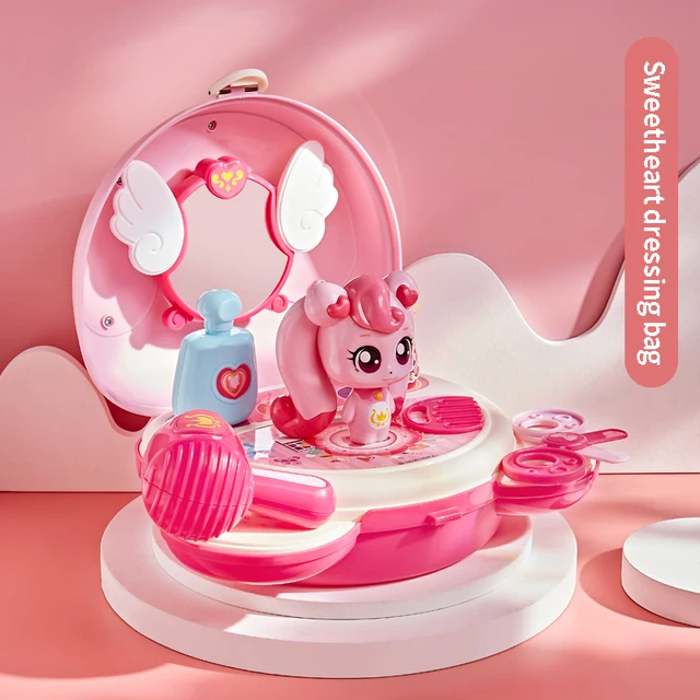 캐치! 티니핑 Cute Bag Dressing Pretend Play Make Up Toy Pink Simulation Makeup Set Play House Toys Birthday Christmas Gift For Girl 5