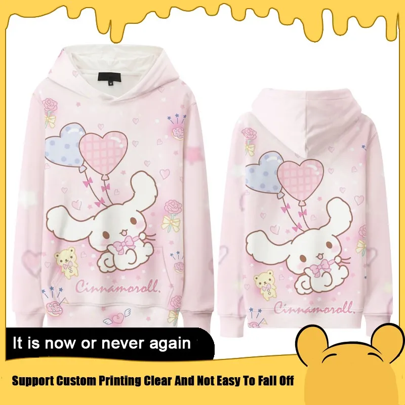 

Sanrio Laurel Dog Co-named American Hooded Hoodie Women's Big Ear Dog Around Clothing Children's Coat Tide