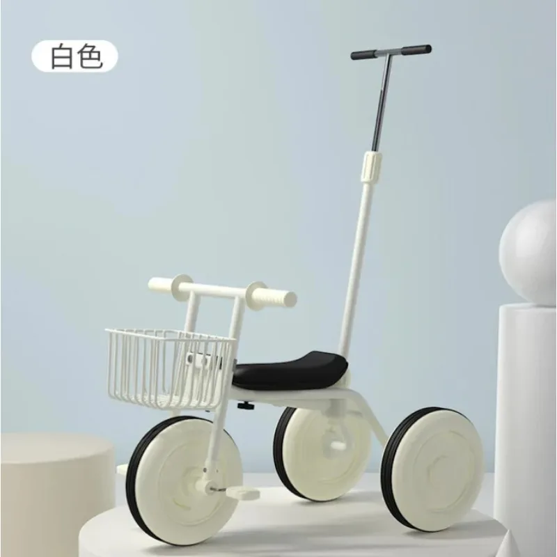 Tricycle Push Rod Children's Tricycle Bicycle 2-5 Years Old Baby Trolley Bicycle Light Three-wheeled