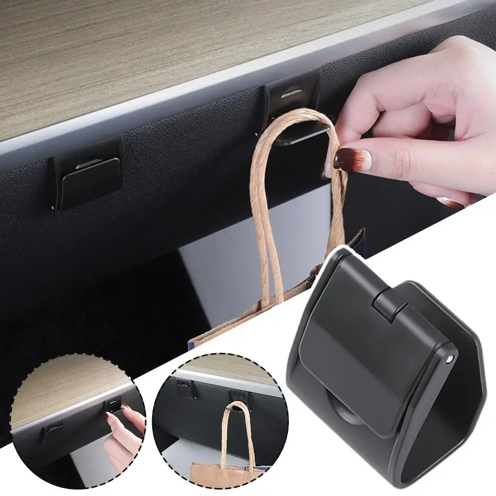 

For Tesla Model Y 22-23 models Concealed Front Passenger Box Bag Car Holder Accessories Umbrella Hook Interior Glove Storag X9X1