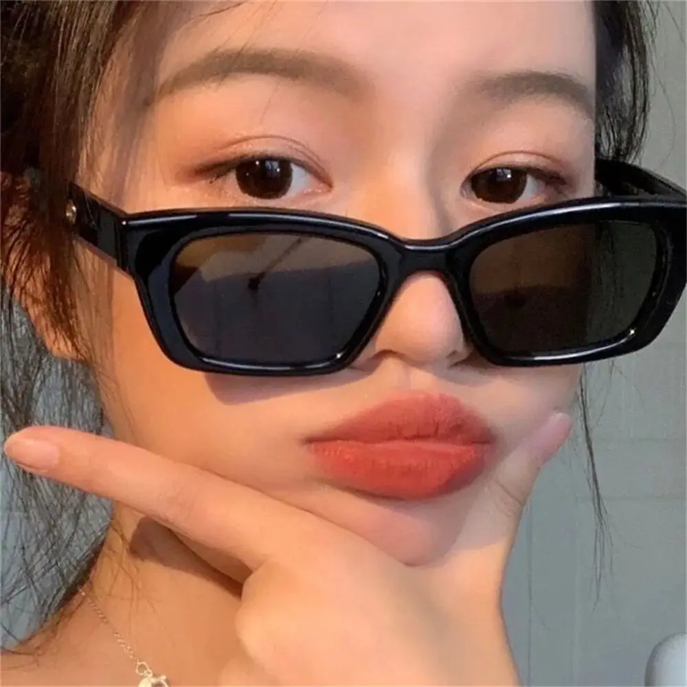 빈티지 스퀘어 프레임 UV400 보호 선글라스 여성용 직사각형 선글라스 여성용 안경 레트로 선글라스