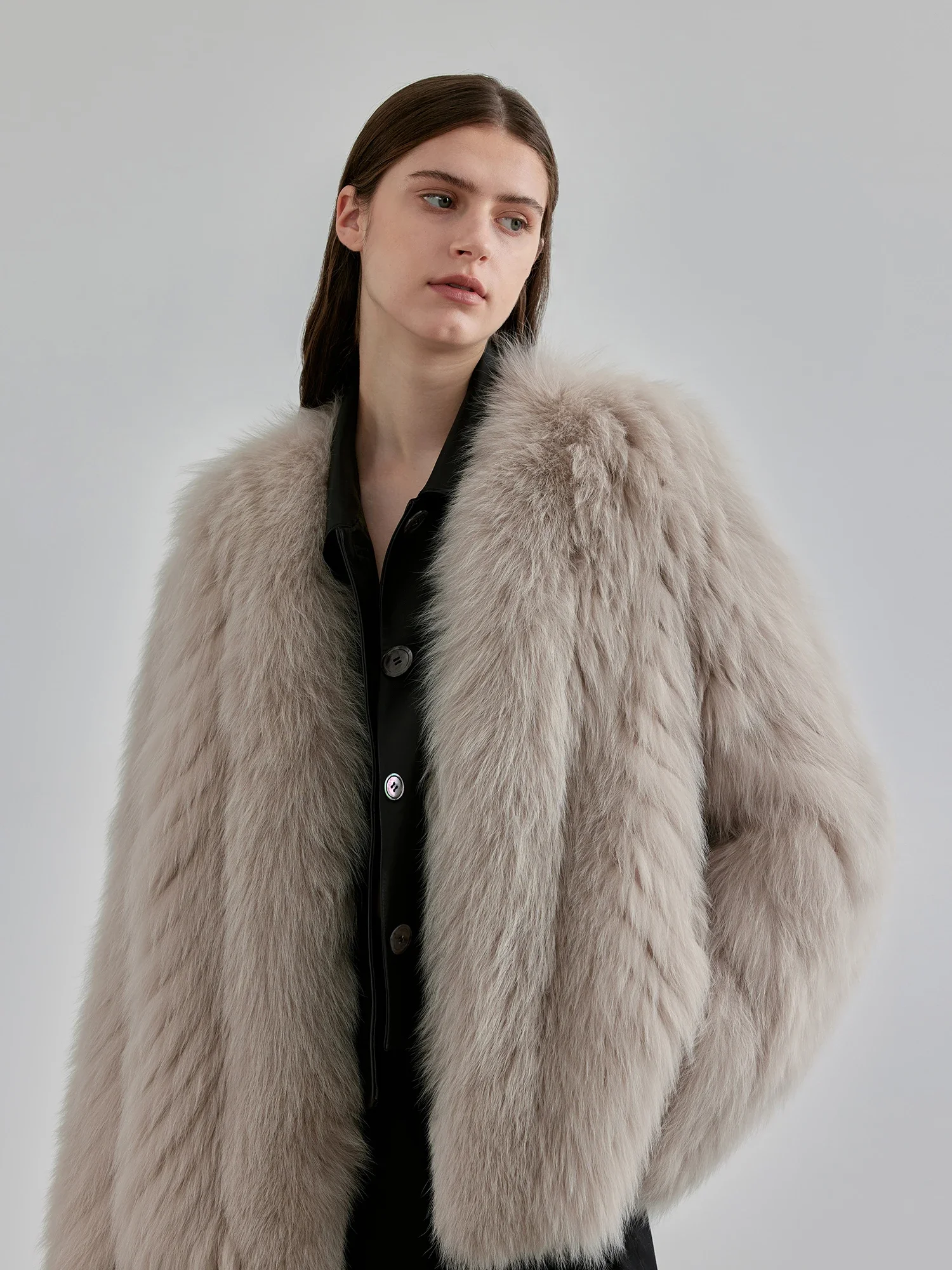 Real Fox Fur Coat 2023 Fluffy Winter Young Knitted Thick Warm Fur Women's Clothes Solid High Street Commuting Long Sleeve Jacket