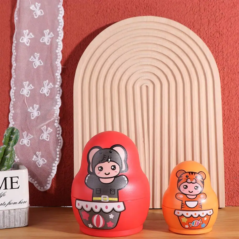 6 Layer Russian Nesting Hand Paint 8 Layer Matryoshka Figurines Collection Handmade Stacking Toddlers