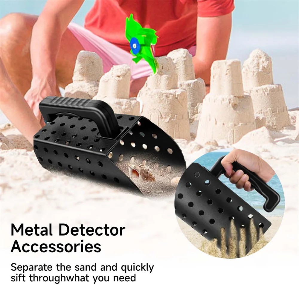 Beach Gold Digging Filter Tool Sand Scoop and Shovel Digging Tool Metal Detector Sand Scoop Shovel Set for Kids Adults