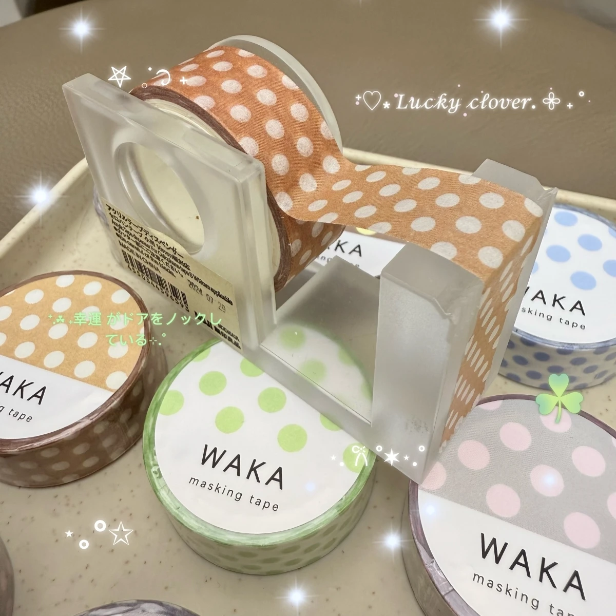 스크랩북킹 테이프 물방울 무늬 와시 테이프 DIY 찢을 수 있는 테이프 고점착..