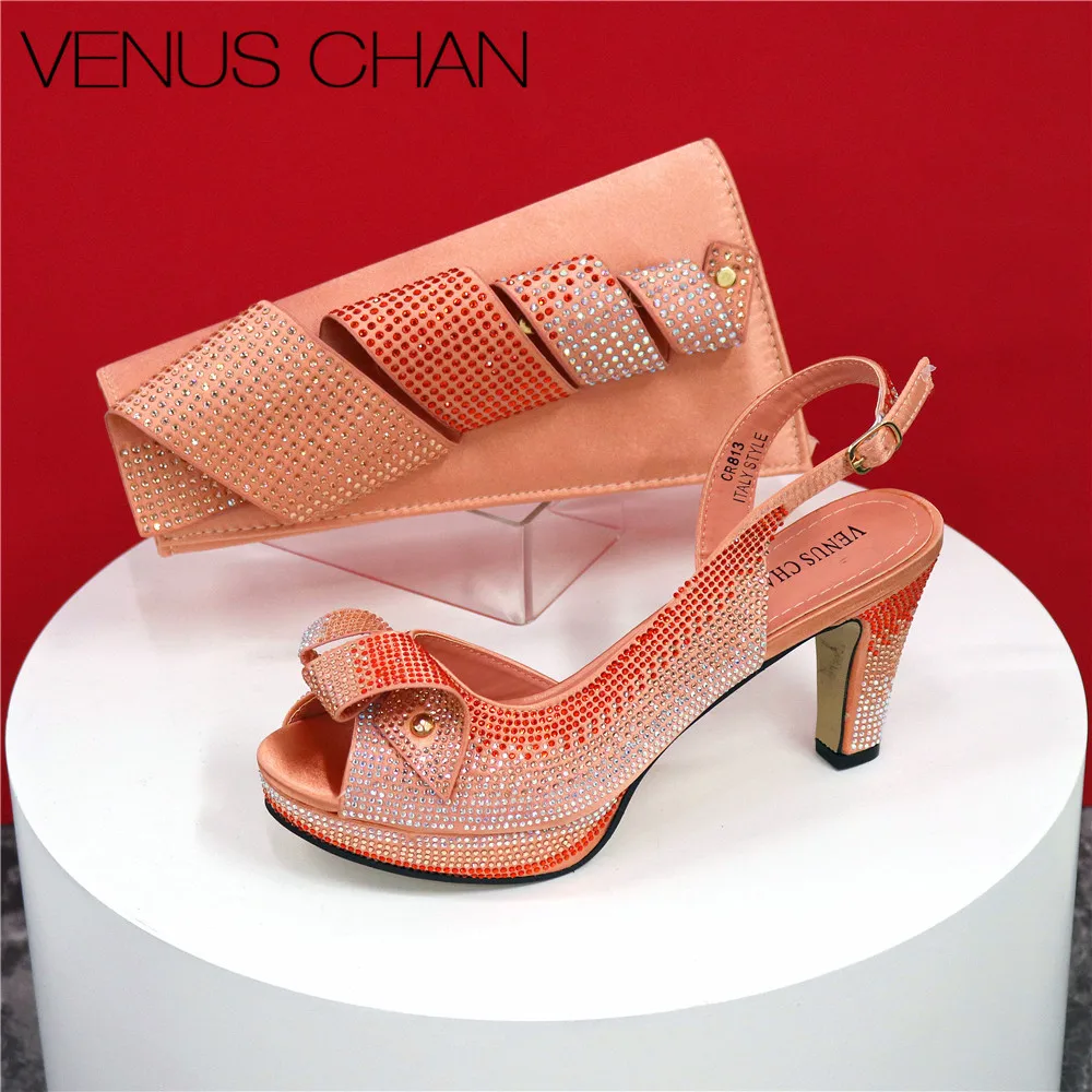 

Pattern Popularity 2024 Noble Women's Shoes And Bag Are Perfectly Matched, Party Shoes And Bags Fish Beaked Toe Cap