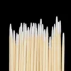 100/200pcs Disposable Sticks With Cotton On The Tip Pointed Wooden Cotton Buds Thin Head Cotton Swabs Makeup Tool Accessories 2
