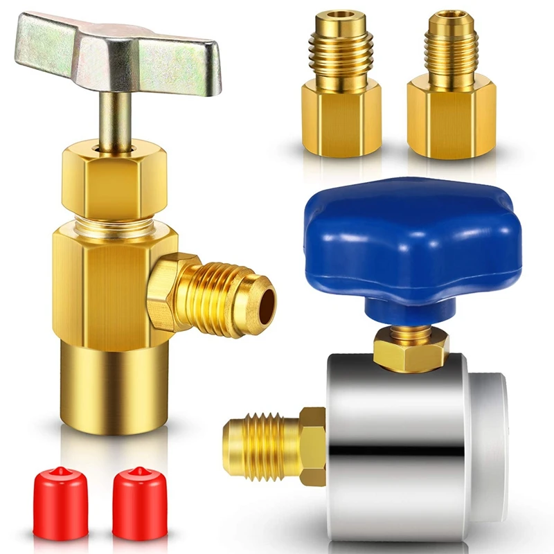 

R134A открытие хладагента Can Tap самозапечатывающийся дозатор хладагента с 6015 бак хладагента адаптер вакуумного насоса