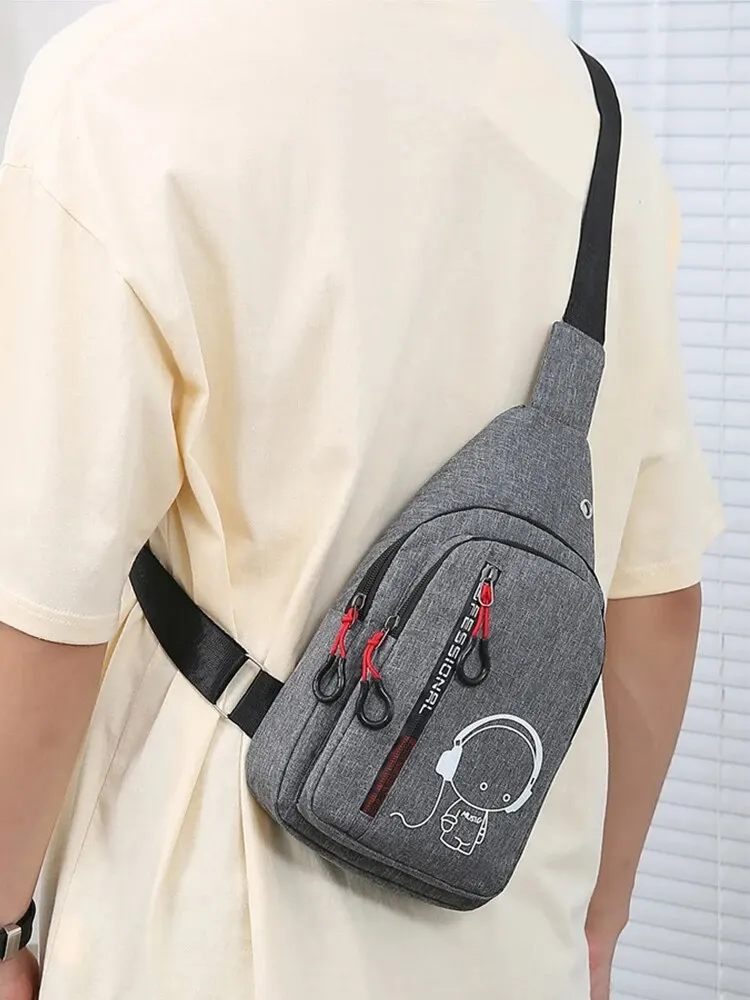 New Casual Fashion Male Shoulder Chest Bag - Back