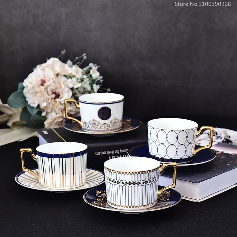 Creative wavy ceramic fancy coffee cup and saucer set European small luxury  couple 200ml coffee cup - AliExpress