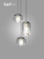Modern Minimalist Living Room Dining Room Marble Glass Chandelier Creative Indoor Bedroom Bedside Stairs Ceiling Lamp 2