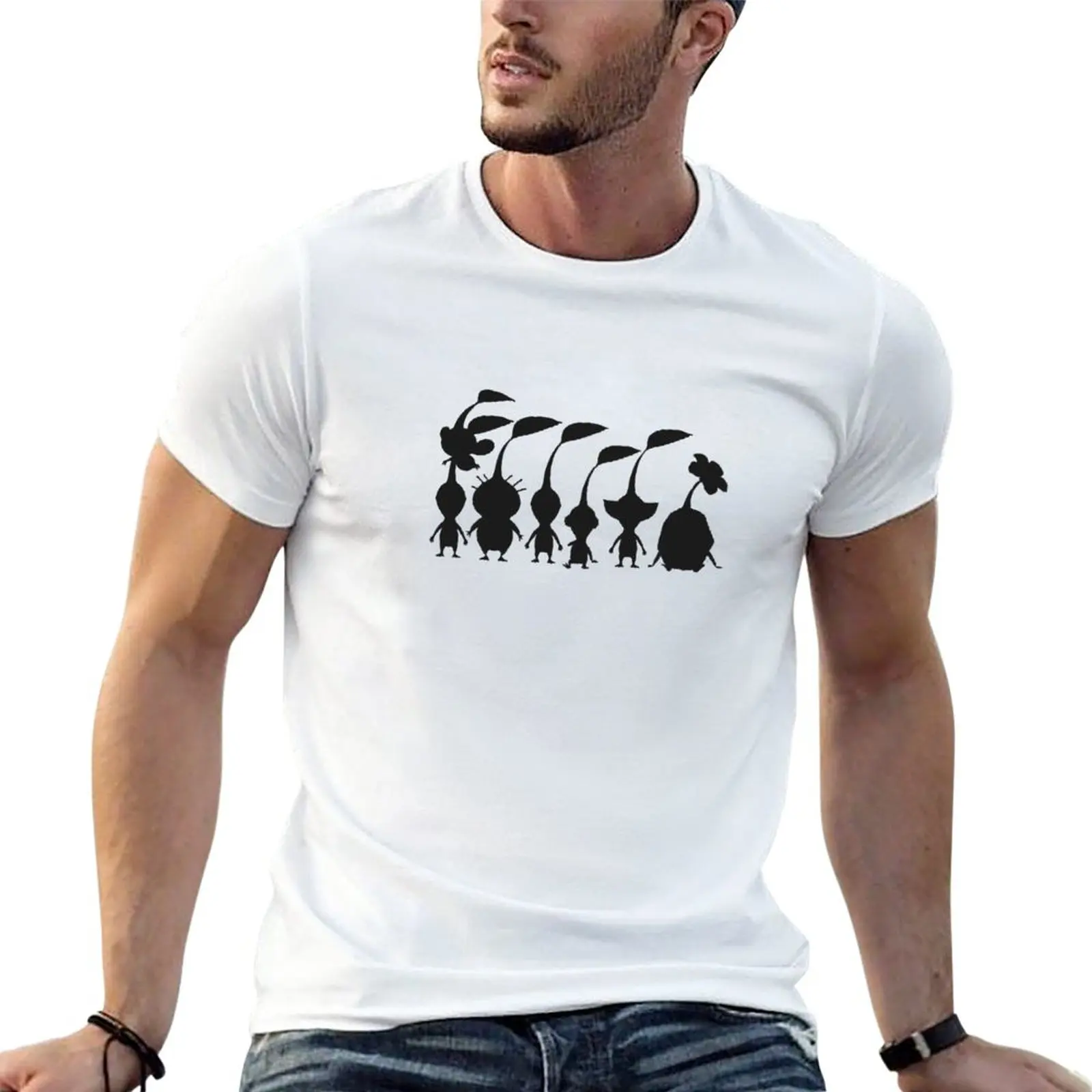 

New pikmin silhouette T-Shirt t shirt man graphics t shirt t shirts for men pack