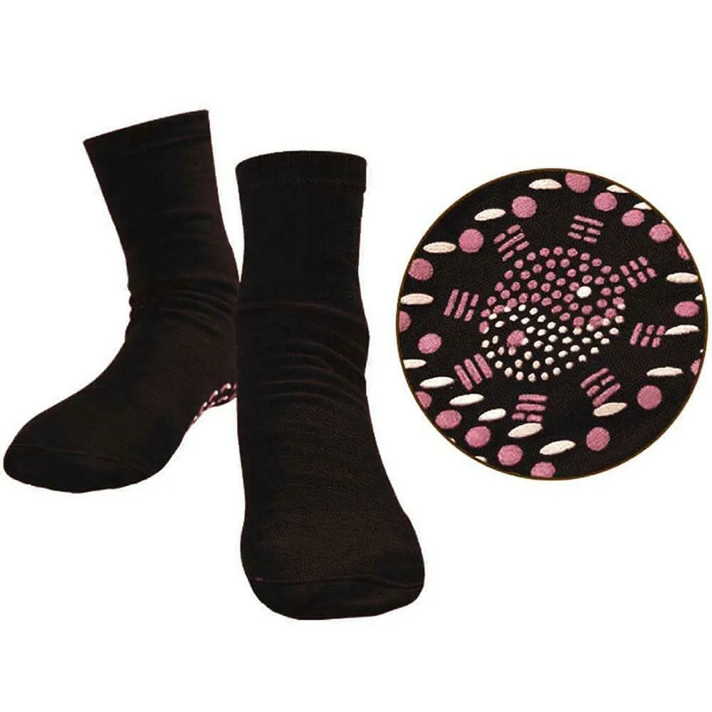2PCS Tourmaline Magnetic Sock Self-Heating Therapy Magnet Socks Unisex Warm Health Care Socks Anti-fatigue Massage Part New