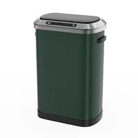 13 Gallon Smart Automatic Trash Can with Lid, Stainless Steel Thickened Body & Super Mute Sensor Lid with 30 Count Garbage Bags 1