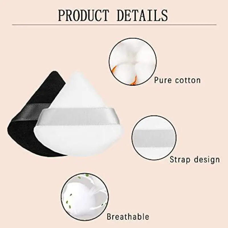 Makeup Sponge Set Triangle Velvet Powder Puff 6/12Pcs Washable Lightweight