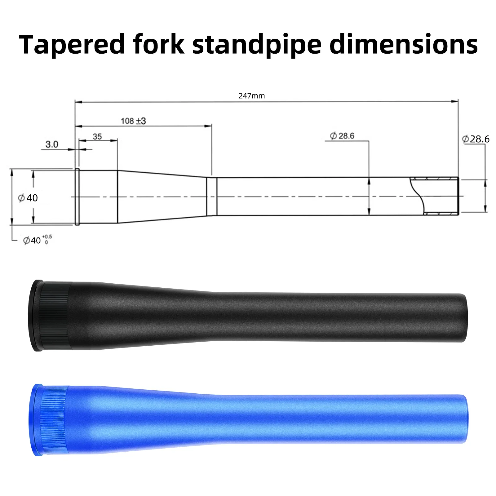 Mountain Bicycle Fork Head Tube Steering Tube Aluminum Alloy MTB Air Front Suspension Straight Tapered BOLANY Accessories