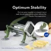 Star Foodservice 42306 Commercial Grade French Fry Cutter with Suction Feet, 3/8", Green 5