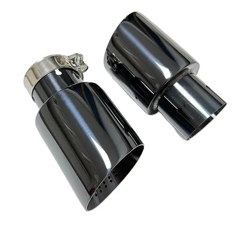 Auspuffdüse Edelstahl Titan Schwarz Großer Durchmesser 101mm 114mm Offenes Auto-Schalldämpfersystem AK Punch Endrohr – Detail 4