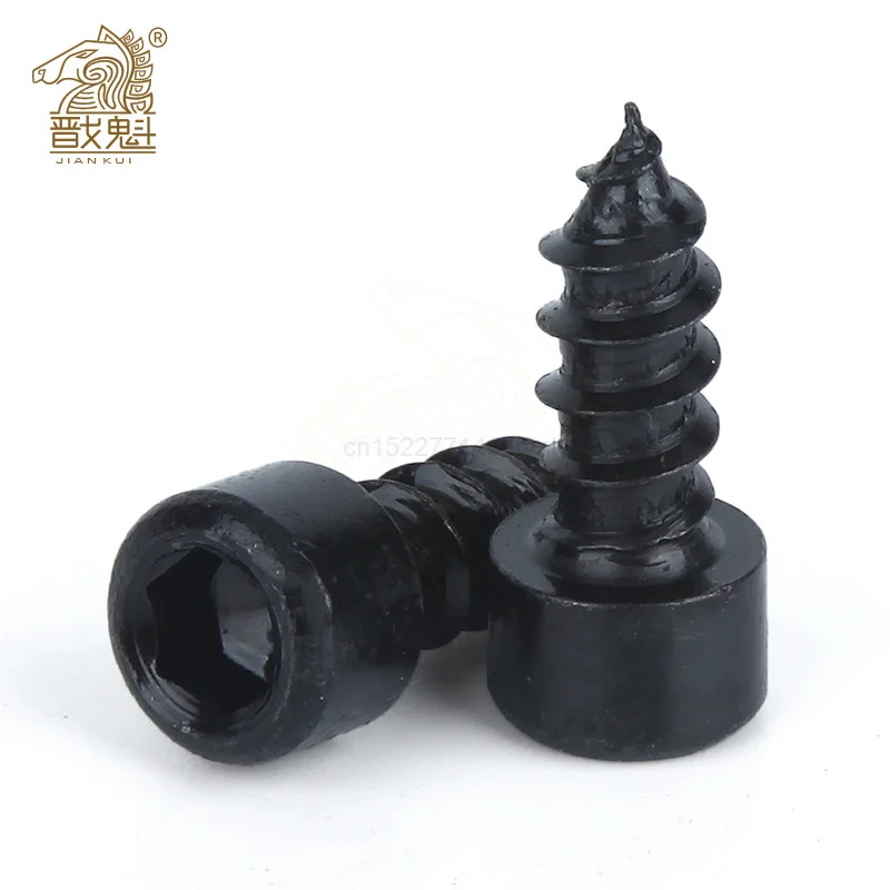 Self tapping screw M2 M2.6 M3 M3.5 M4 M5 M6 Hex Socket Cap Head Self Tapping Screw 8.8 Grade Black/Nickel Zinc Allen Head Screw for Speaker