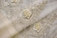 1PC Poetic Flower Washing Rope Embroidery Bead Color Matching Window Screen Simple European Style Partition Screen Curtain 2