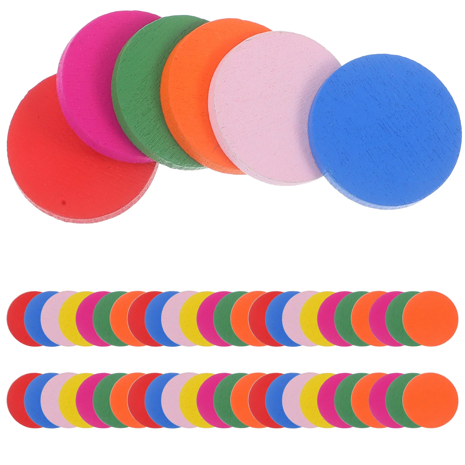 

Sense Rounds Pieces Colorful Round Wood Circle Kids Handmade Crafts Educational Handicraft Pupils Teaching Aids Wooden Toy