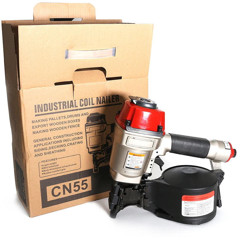 MAX Design CN55 Roofing Coil Nailer Heavy Duty Professional Industrial Air Coil Nailer For Pallets Fences pneumatic nail gun 2