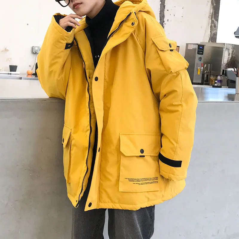 

S-5XL Plus Size Men Puffer Jacket with Hooded Parkas Thicken Padded Jacket Streetwear Windproof Outdoor for Winter Coat XXXXXL