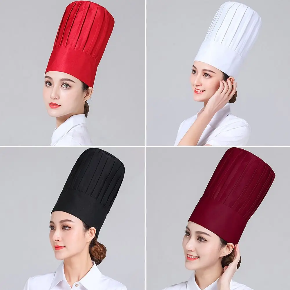 

Elastic Chef Hat Classic Cotton Work Headband Cook Hat Adjustable Cooking Hygienic Cap Kitchen