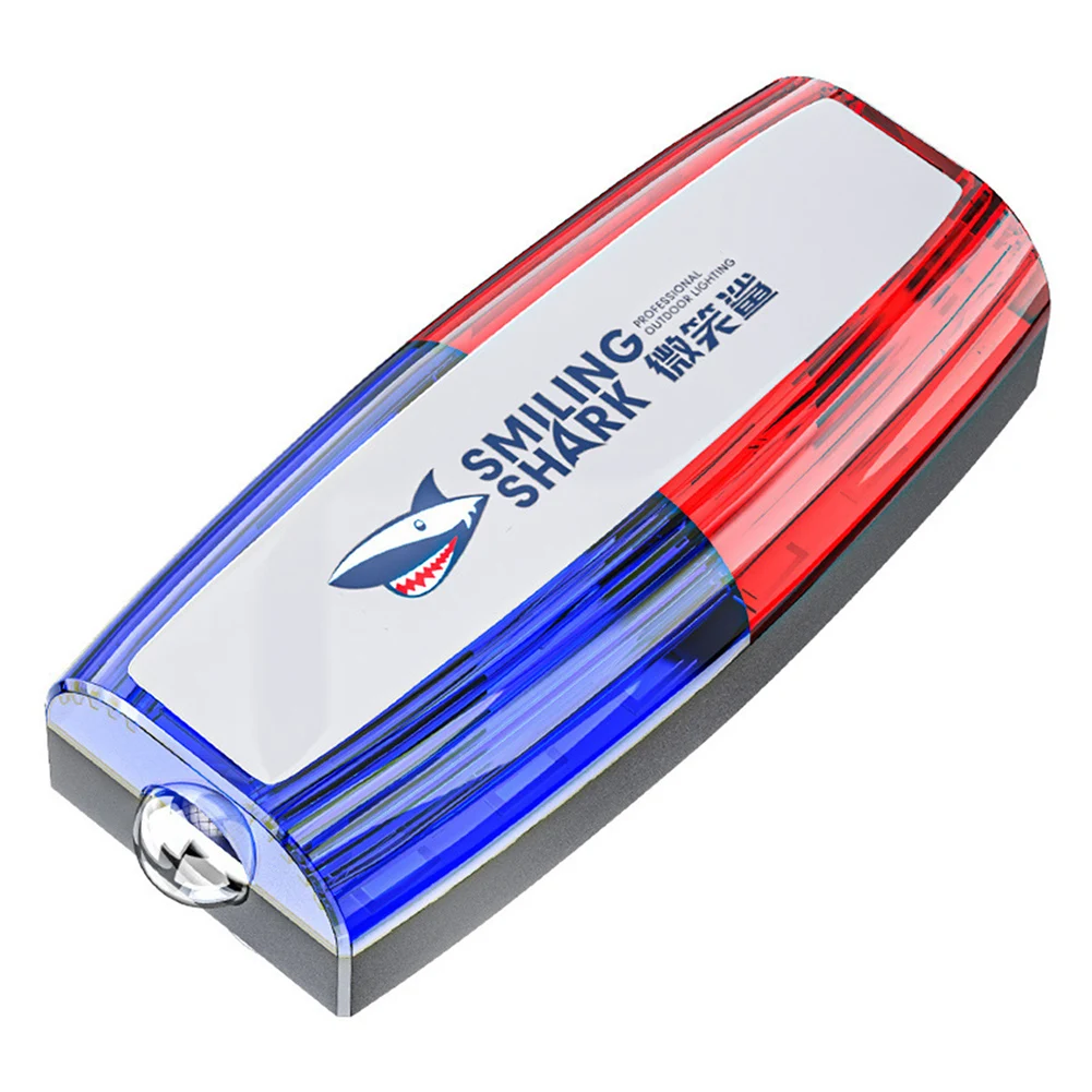 Multifunction Alarm Flash Signal Strobe Lamp Mini Red Blue Rechargeable Flashlights Waterproof USB Charging for Riding Emergency