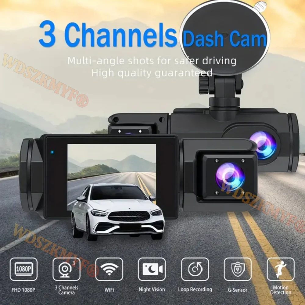 WIFI Dash Cam For Car Camera 1080P Video Recorder HD 2/3Camera Car DVR Front Rear View Camera Night Vision Car Accessories