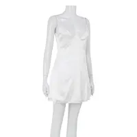 Ahagaga Fashion Sexy Lace Camisole Sleep Wear Mini Dresses Backless Sleeveless V-neck Solid A-Line Loose Nightdress Vestidos - Image 6