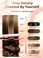 Exp. locale France SenCiciMen 2 en 1 lisseur haut. qual. ions négatifs sèche-cheveux sans abîmer les chev., contr. intelligent température anti-frisottis cheveux plus brillants et plus lisses cadeau idéal pour femme 7