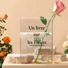Book Vase for Flowers Nordic Style Clear Acrylic Book Design Vase Transparent Aesthetic Flower Vase Office Home Room Decorations 1