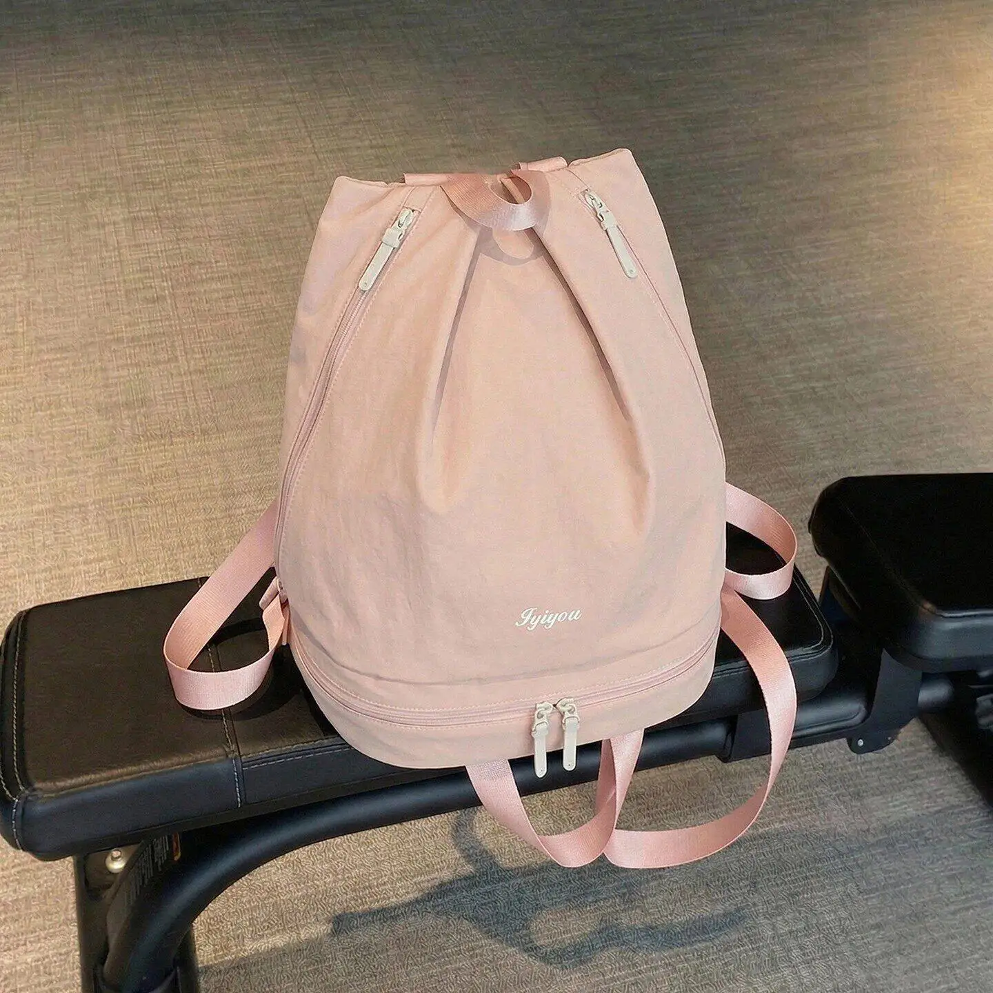 대용량 수영 가방 여성용 피트니스 수상 스포츠 장비 보관 가방 더블 숄더 방수 건식 습식 분리