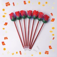 Wholesale 24 Pcs Big Red Rose Ballpoint Pens - Perfect for Gifting and Personal Use Valentine's Day Flower 1