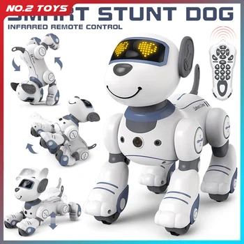 Programmazione intelligente RC Robot Stunt Dog Walking elettronico Danza Cucciolo Touch Sensing Telecomando Cane da compagnia Bambini Ragazzi Giocattoli