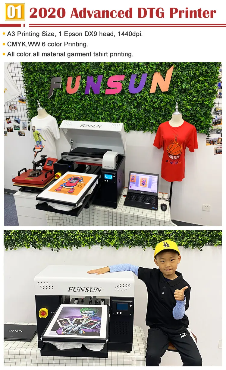 DTG Printer A3 Clothing Printer UV Flatbed Printer for Texiel Fabric  Vibrant and Detailed Prints 500mm*400mm Professional - AliExpress