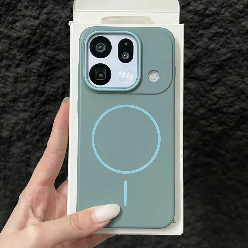 Hard Matte Magnetic Case - Solid Color Wireless Charging-Compatible Cover