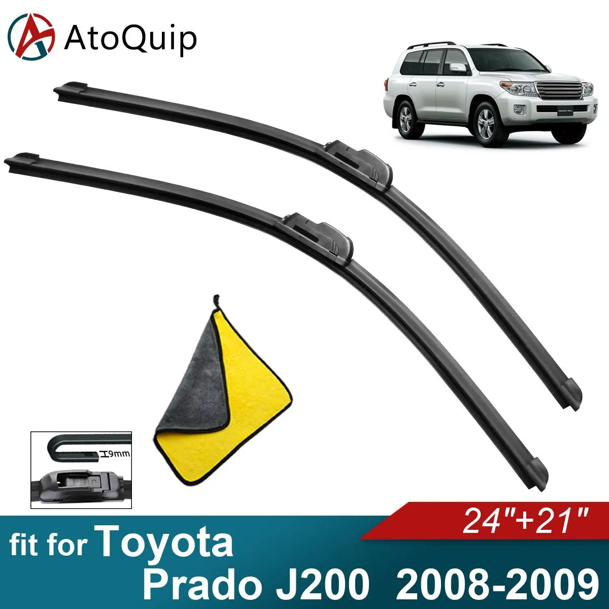 

Car Windshield Wiper Blades Fit For Toyota Prado J200 Wiper Blades Soft Rubber Auto Front Windscreen 2008 2009