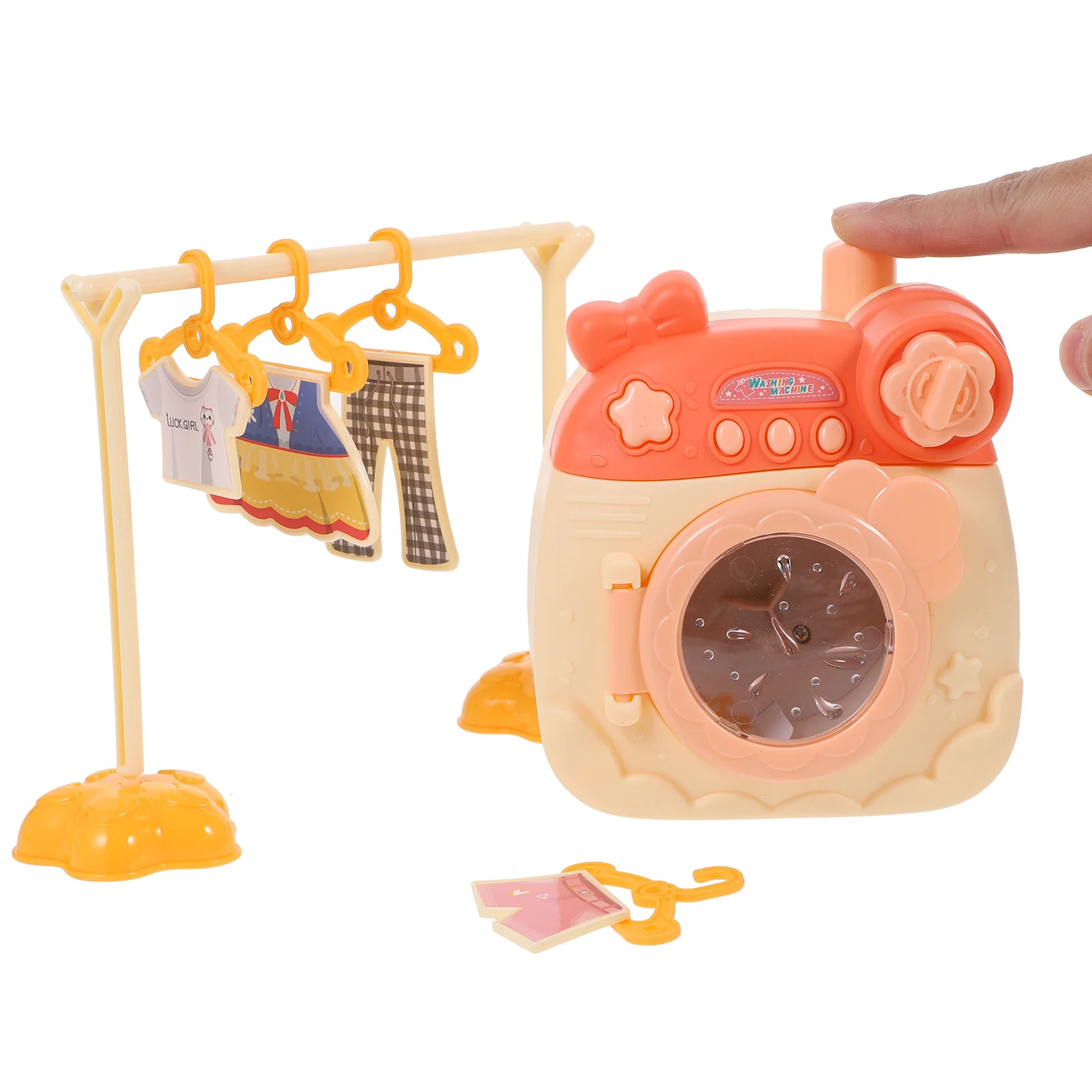 Mini Rotating Roller Toy Washing Machine Kids Educational Appliance Simulation Pretend Play Housekeeping Washer Toy Mini Home