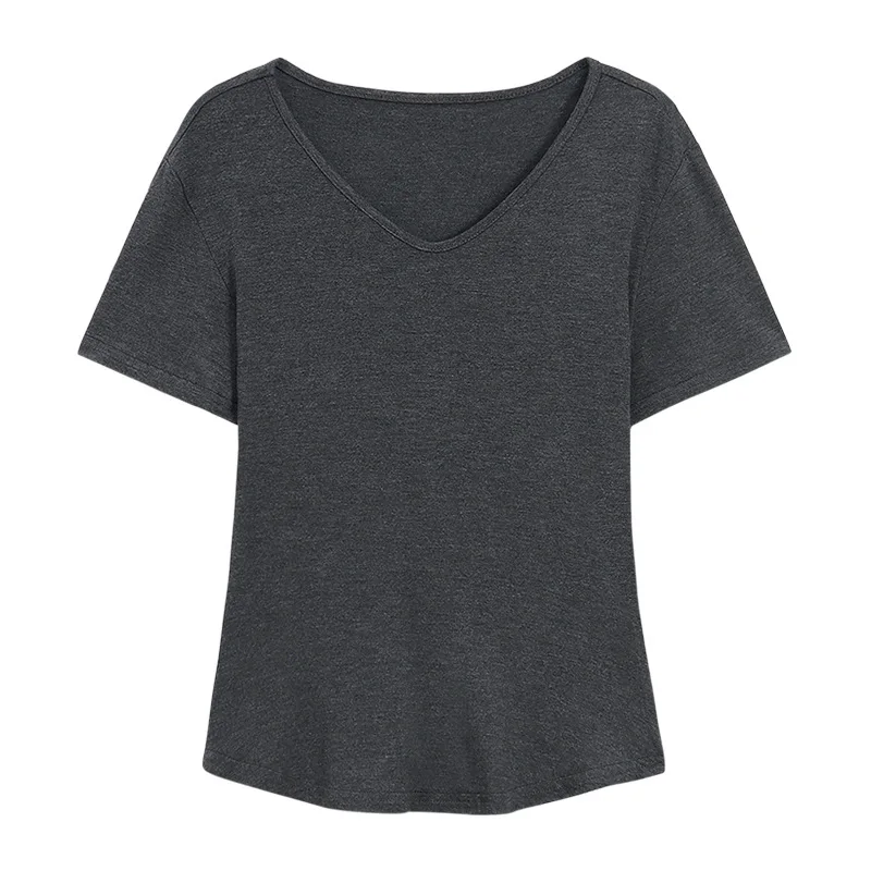 Women V Neck Short Sleeve Slim T Shirt Tops