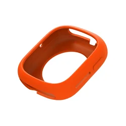 Soft Silicone Protective Case - Smartwatch Protector Sleeve & Bumper Frame (Orange)