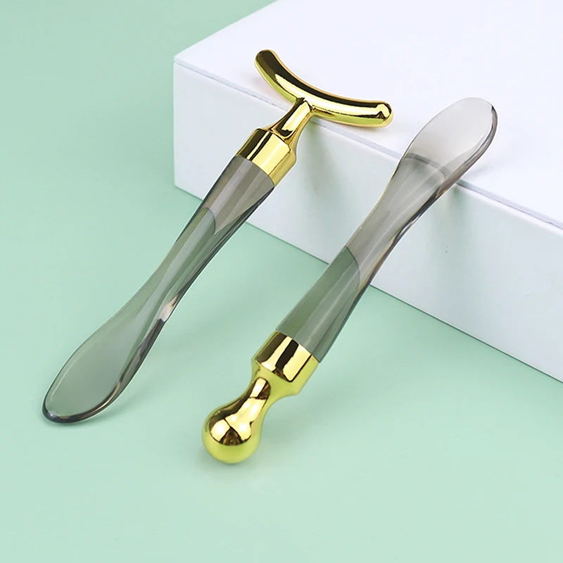 2in 1 Face Eye Massage Stick Eye Cream Applicator for Anti Wrinkle Dark Circles Facial Lifting Mixing Spatulas Scoop Mini Spoon
