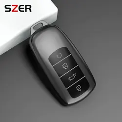 Premium TPU Car Key Case Cover Holder Fob (Grey only case)
