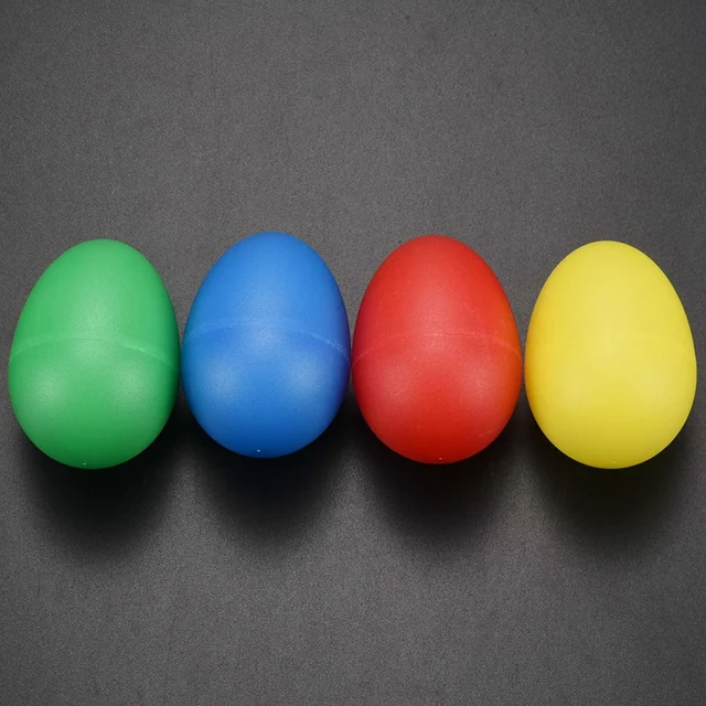40Pcs Shaker Eggs Plastic Musical Egg Shaker With 4 Colors Kids Maracas Egg Percussion Toys 4