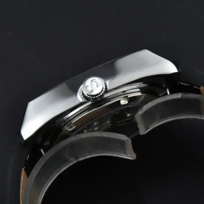 Original SEIKO Men Watches SNKP27 Series Automatic Self-Wind Mechanical Watch Square Multifunctional Luxury Leather Strap Watch mechanical watch